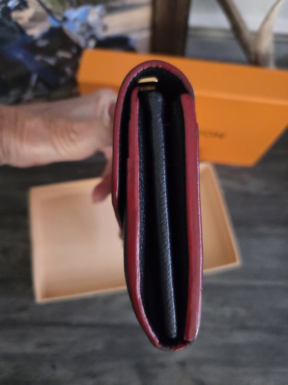 Louis Vuitton Navy Blue Empreinte Leather Wallet. - Picture 5 of 10